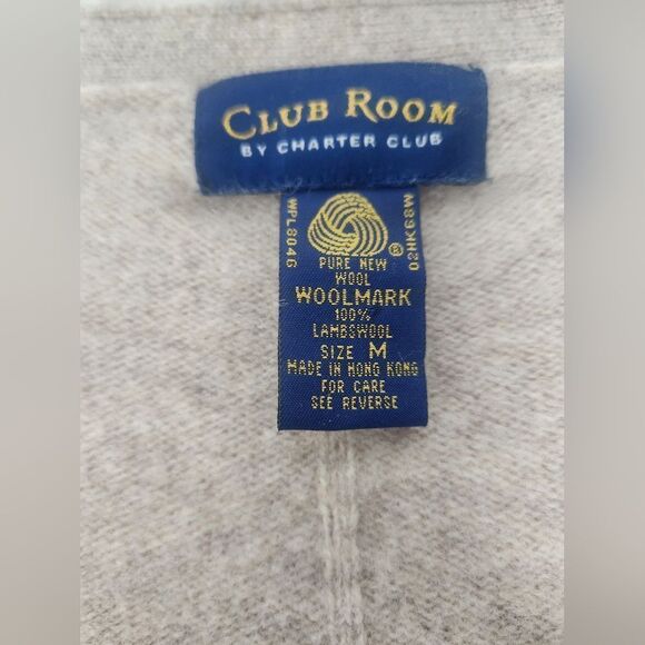 Charter Club Room M Beige 100% PURE WOOL Cable Knit Grandpa Style Men Cardigan - Picture 2 of 6